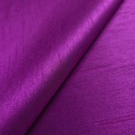 Premium Faux Silk Dupioni Fabric Regal Magenta Purple 58" by /Yard Poly Shantung