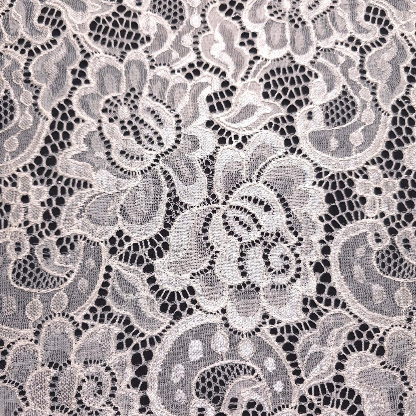 IVORY CLASSIC ROSE STRETCH LACE