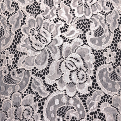 IVORY CLASSIC ROSE STRETCH LACE