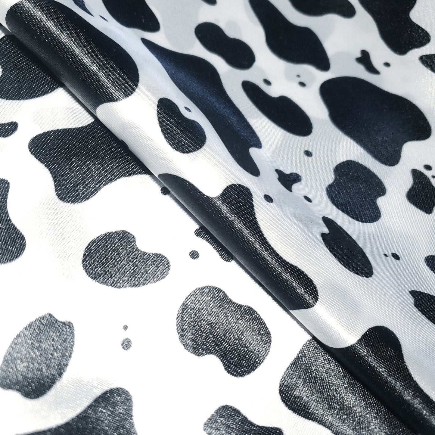 COW SPOT PRINT SATIN CHARMEUSE