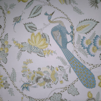 BIRDS OF PARADISE CHINTZ POLYESTER DRAPERY FABRIC
