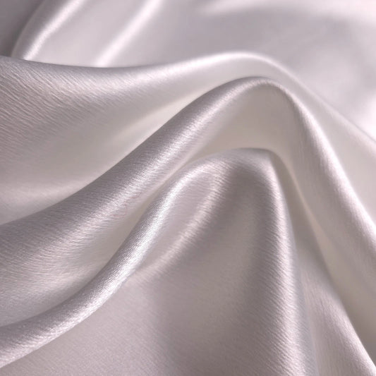 OFF WHITE HAMMERED CREPE SATIN