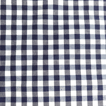 1/4" GINGHAM POLYCOTTON PRINT BLUE NAVY