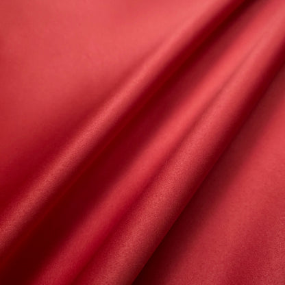 BRIGHT RED PEAU DE SOIE PORCELAIN DULL SATIN FABRIC
