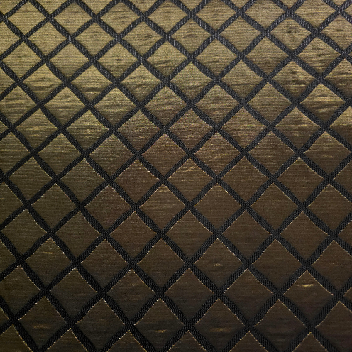 ANTIQUE OLIVE BRONZE QUILTED TAFFETA BROCADE FABRIC