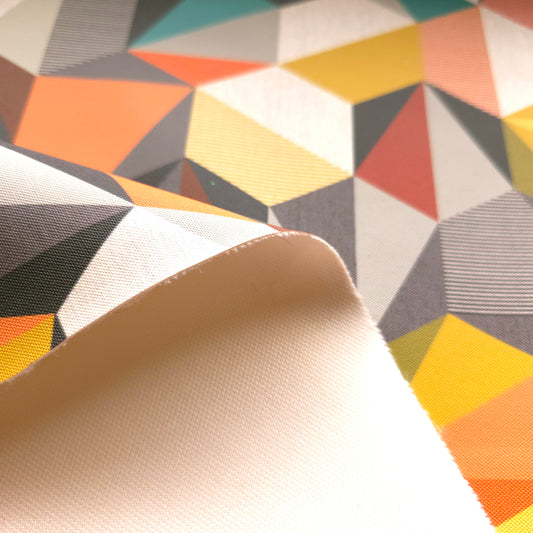 MULTI-COLOR GEOMETRIC VINYL FABRIC