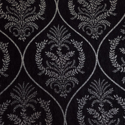 REGAL LAUREL OGEE MEDALION CHENILLE BLACK