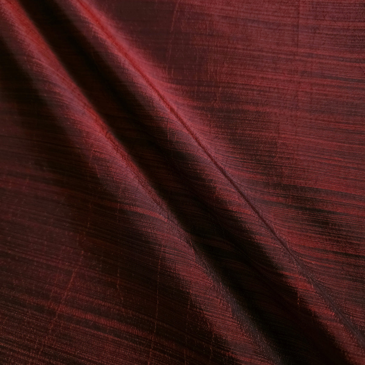 GOTHIC RUSTIC THIN STRIPE TAFFETA FABRIC BLACK RED
