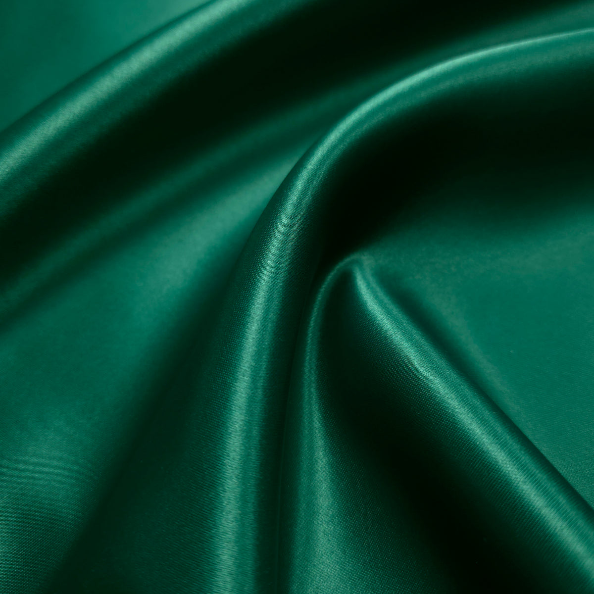 HUNTER GREEN PEAU DE SOIE PORCELAIN DULL SATIN FABRIC