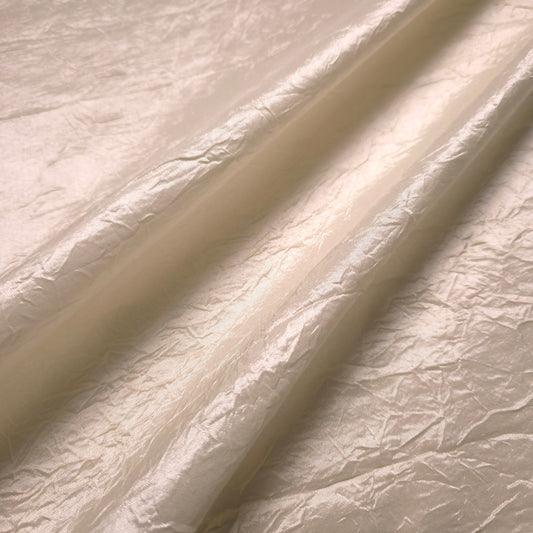 CRINKLE TAFFETA FABRIC IVORY