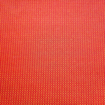 ORANGE RED YELLOW BASKET WEAVE WOVEN VINYL FABRIC