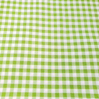 POLY POPLIN GREEN LIME SMALL GINGHAM