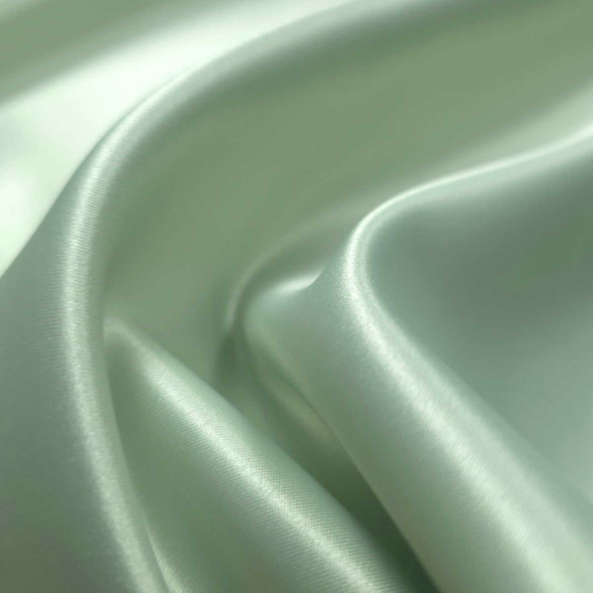 PISTACHIO MINT GREEN PEAU DE SOIE PORCELAIN DULL SATIN FABRIC