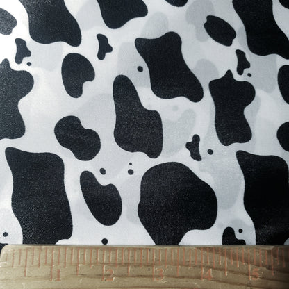 COW SPOT PRINT SATIN CHARMEUSE