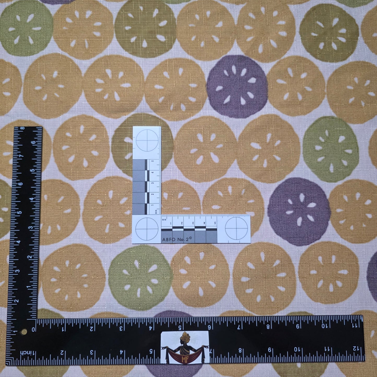 SAND DOLLAR CITRUS FAUX LINEN DRAPERY FABRIC