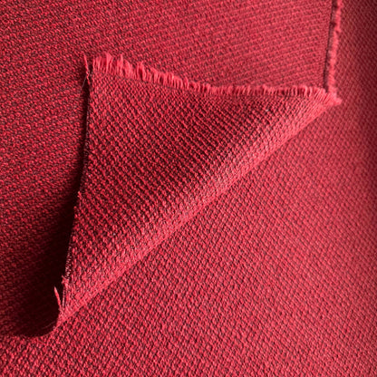 RED LARGE KNIT WEAVE WOVEN TAPESTRY FABRIC