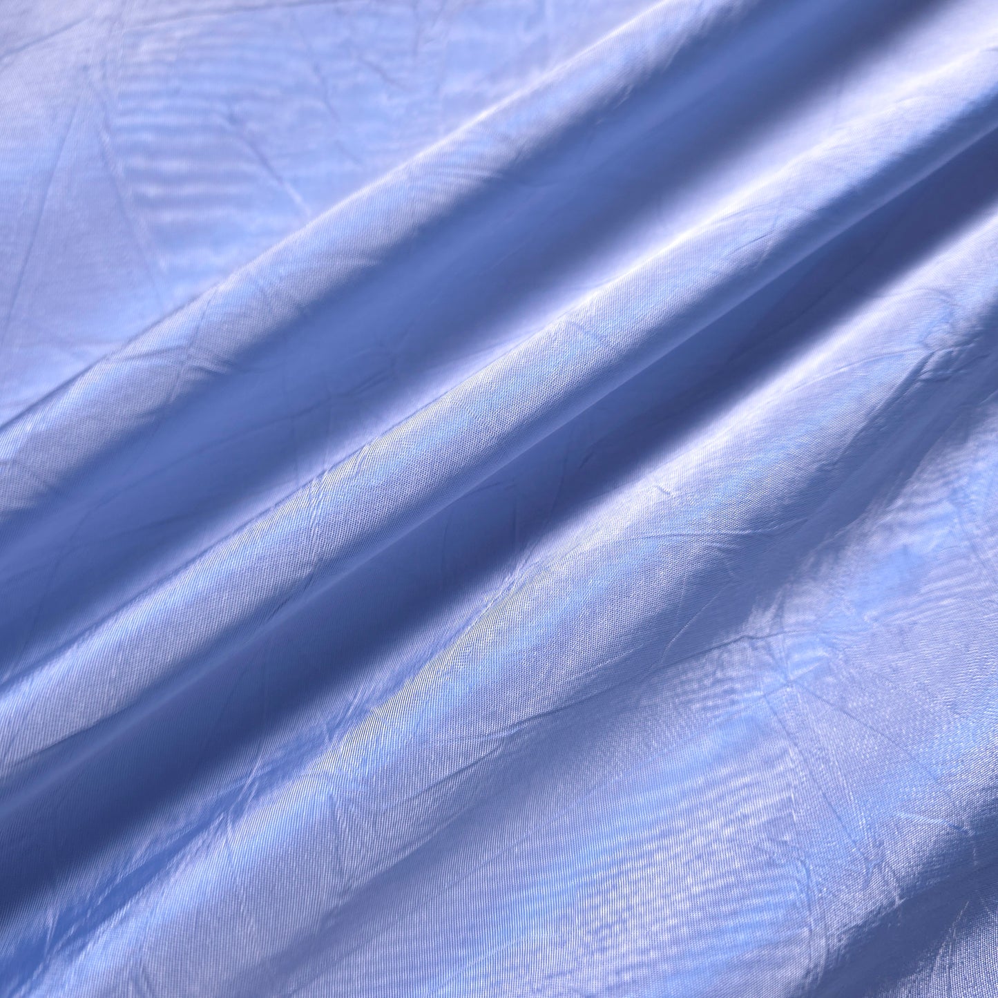 TWO TONE BLUE WHITE CRINKLE TAFFETA FABRIC