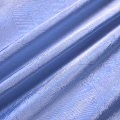 TWO TONE BLUE WHITE CRINKLE TAFFETA FABRIC