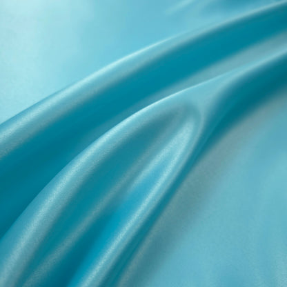 AQUA TURQUOISE PEAU DE SOIE PORCELAIN DULL SATIN FABRIC