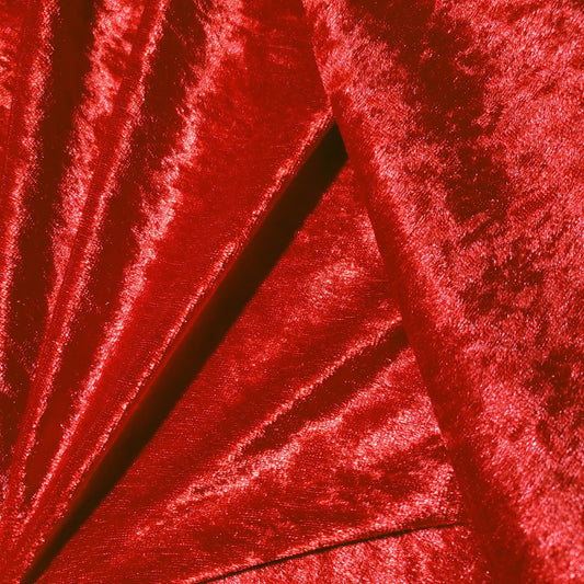 ICE CRUSH VELOUR STRETCH VELVET RED
