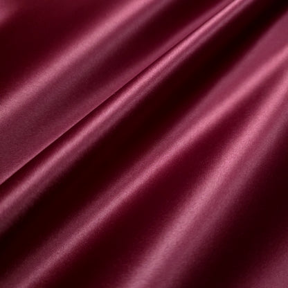 BURGUNDY WINE PEAU DE SOIE PORCELAIN DULL SATIN FABRIC