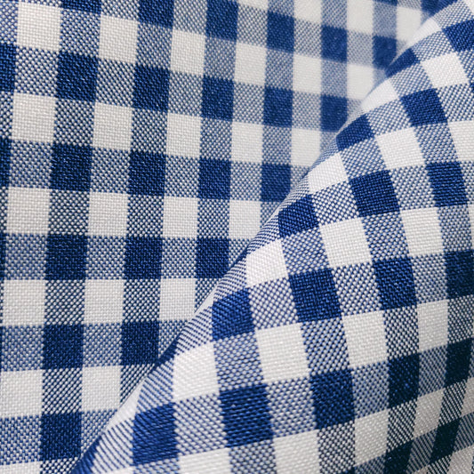 POLY POPLIN BLUE ROYAL SMALL GINGHAM