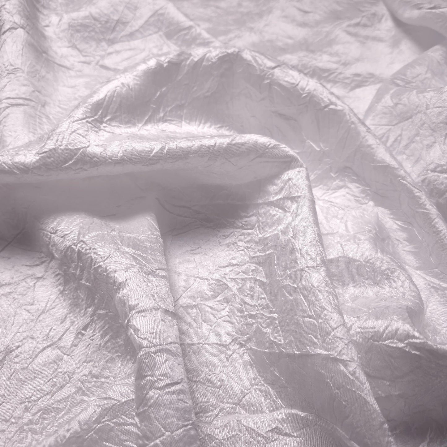 CRINKLE TAFFETA FABRIC WHITE