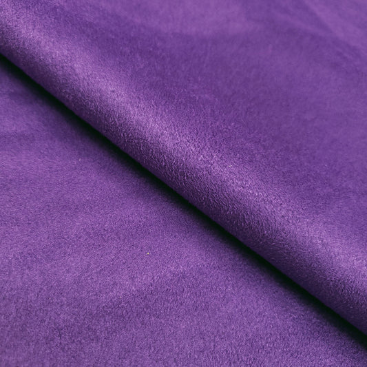 BRUSHED SUEDE UPHOLSTERY FABRIC PURPLE