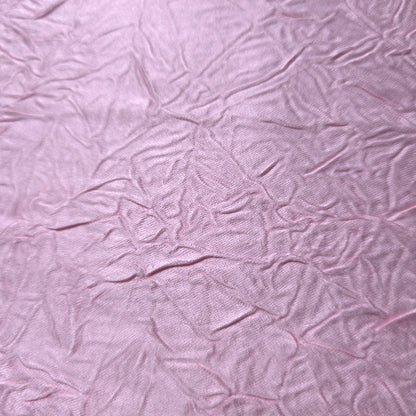 PINK CRINKLE DULL SATIN FABRIC