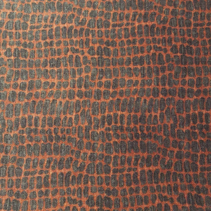 Orange Gray Upholstery Fabric | Textured Animal Print | 54" By The Yard