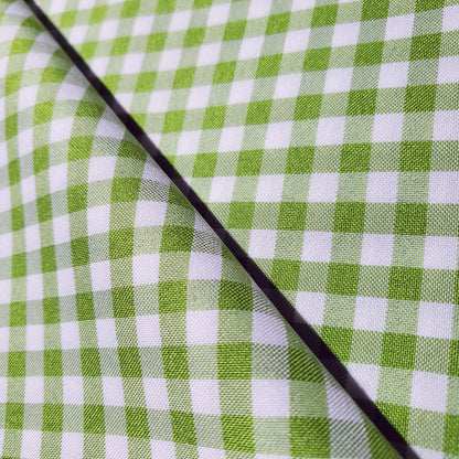 POLY POPLIN GREEN LIME SMALL GINGHAM