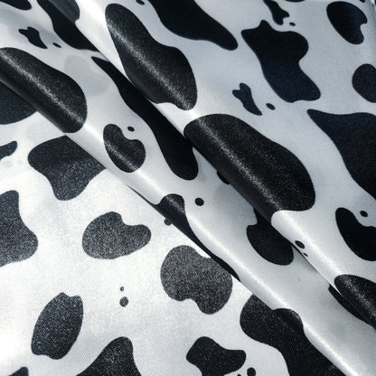 COW SPOT PRINT SATIN CHARMEUSE