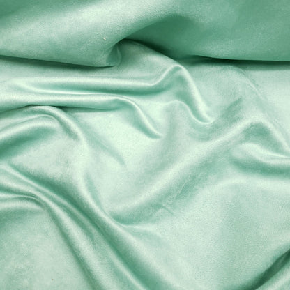 BRUSHED SUEDE UPHOLSTERY FABRIC MINT AQUA
