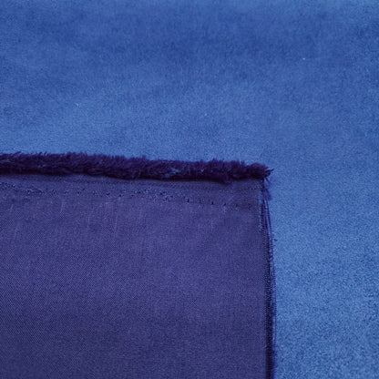 BRUSHED SUEDE UPHOLSTERY FABRIC ROYAL BLUE