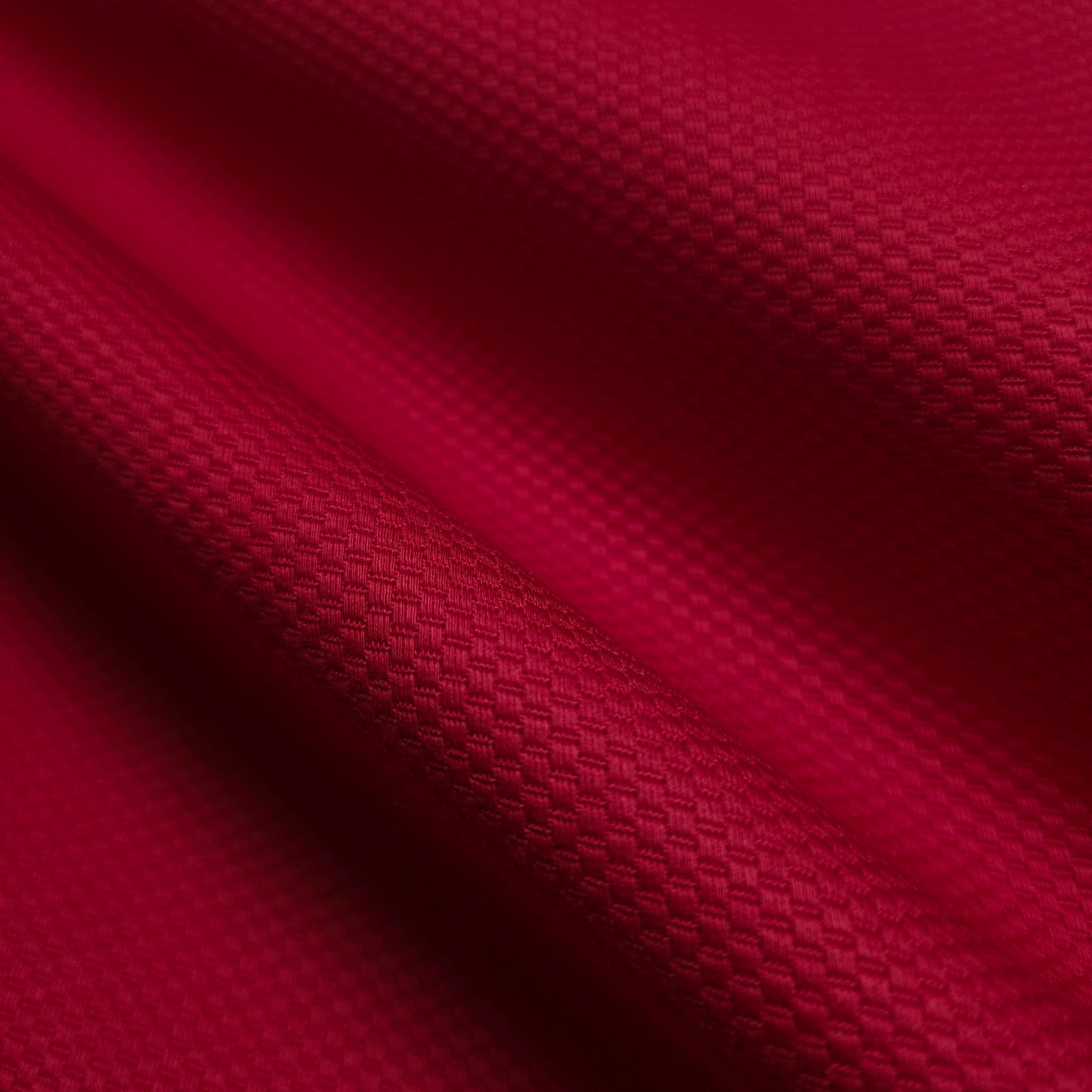 SOLID RED COTTON PIQUE DRAPERY FABRIC