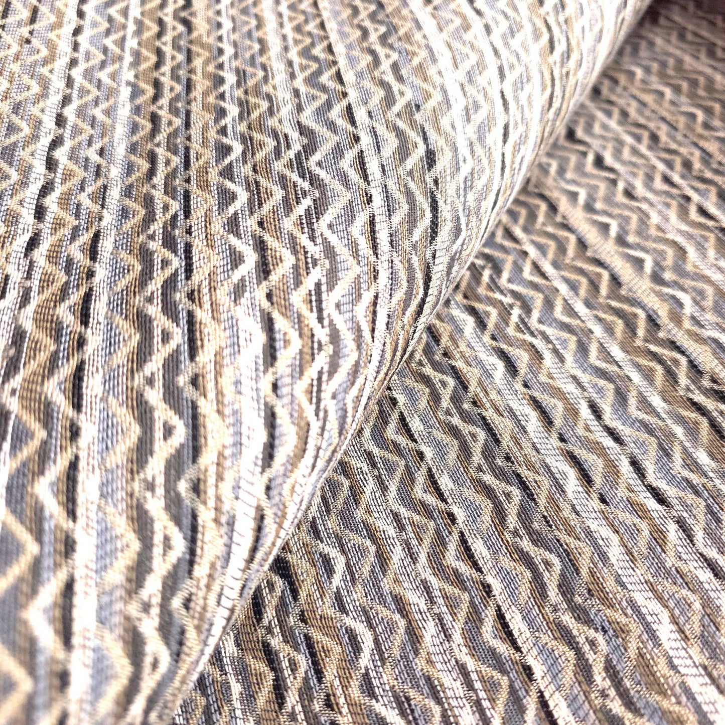 BERNATO DISCO ZIG ZAG WAVE UPHOLSTERY FABRIC