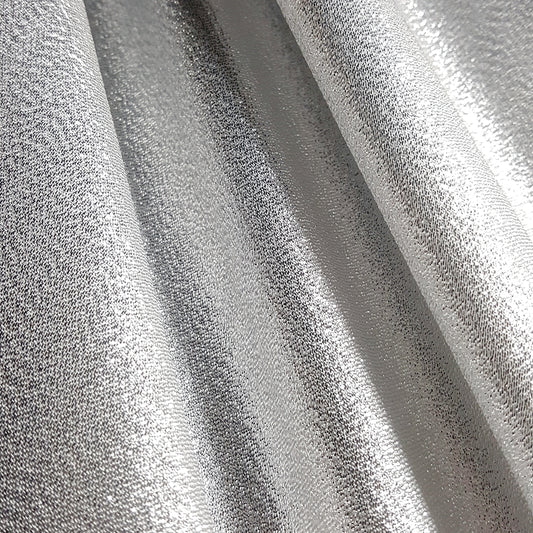 SILVER WHITE CRYSTAL SHIMMER LAME FABRIC