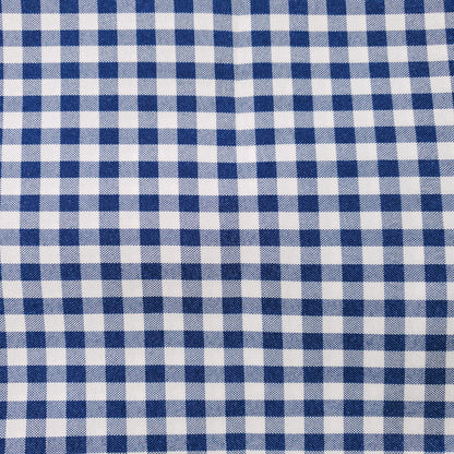 POLY POPLIN BLUE ROYAL SMALL GINGHAM