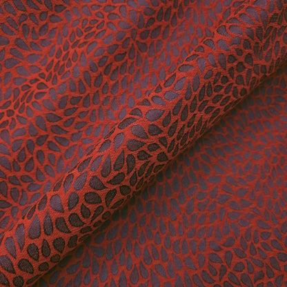 RAINDROP CONTEMPORARY CHENILLE RED GRAY