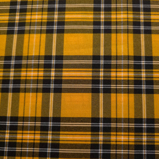 TRENDY YELLOW TARTAN POPLIN