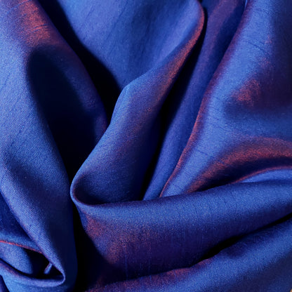 SHIMMER SHANTUNG RED BLUE ORCHID