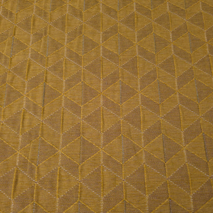 MID CENTURY MODERN MUSTARD YELLOW DIAMOND EMBOSSED UPHOLSTERY FABRIC 52 INCH