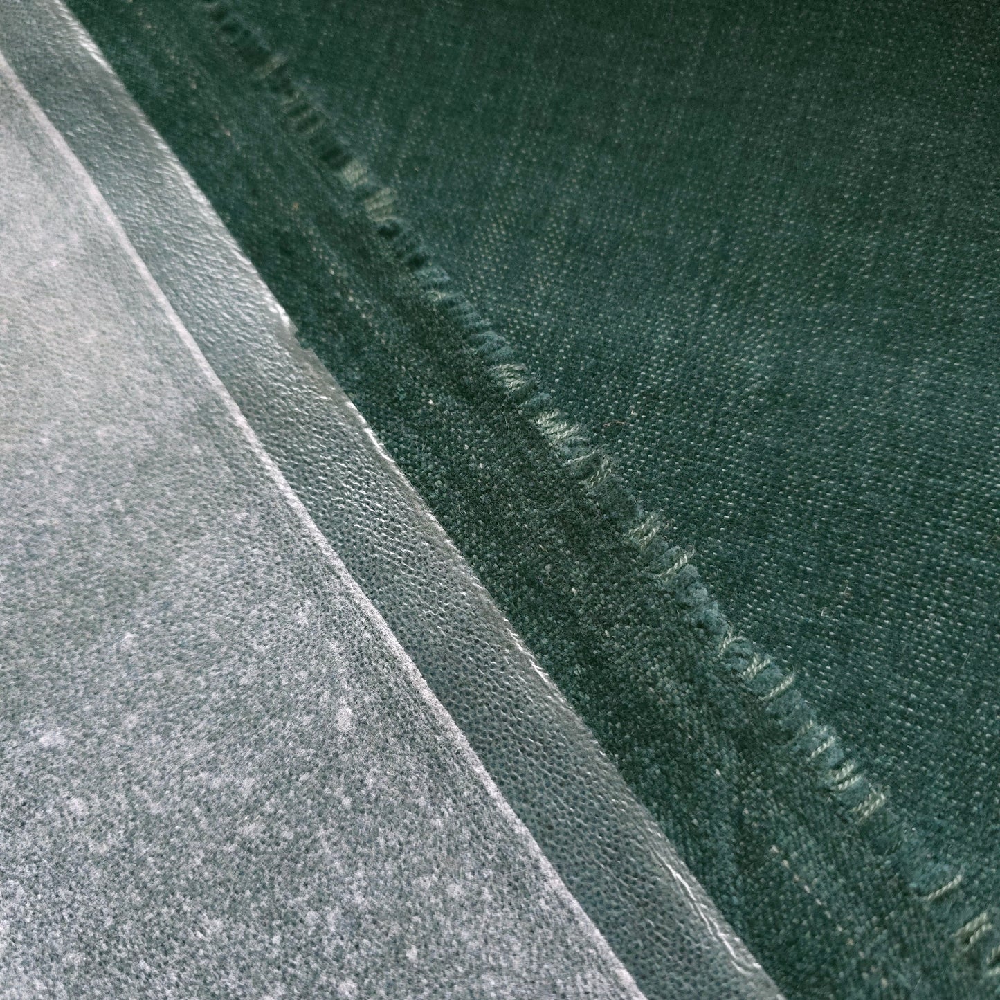 RUSTIC HUNTER GREEN RUSTIC TONE UPHOLSTERY VELVET FABRIC