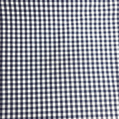 1/4" GINGHAM POLYCOTTON PRINT BLUE NAVY