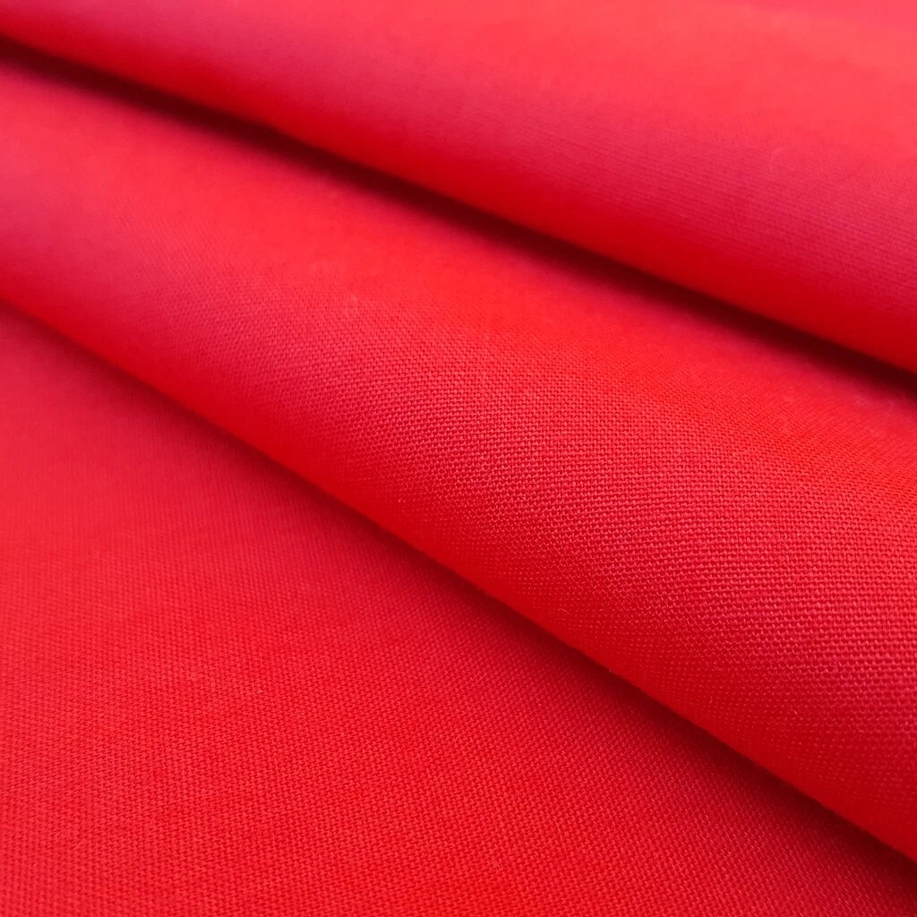 RED POLY COTTON SOLID COLOR RED
