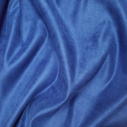 BRUSHED SUEDE UPHOLSTERY FABRIC ROYAL BLUE