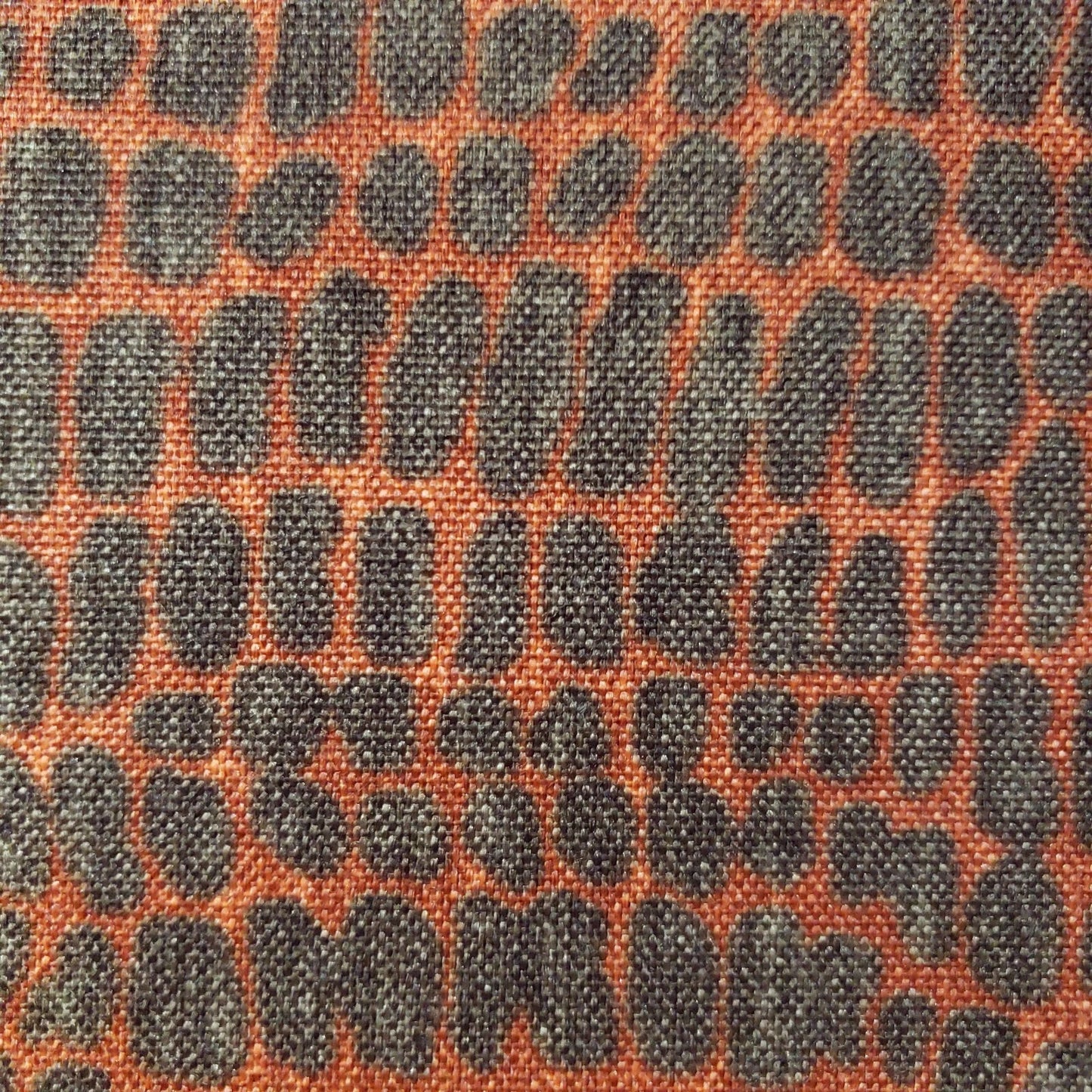 Orange Gray Upholstery Fabric | Textured Animal Print | 54" By The Yard