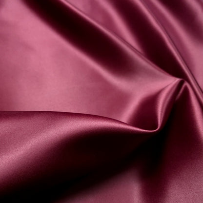 BURGUNDY WINE PEAU DE SOIE PORCELAIN DULL SATIN FABRIC