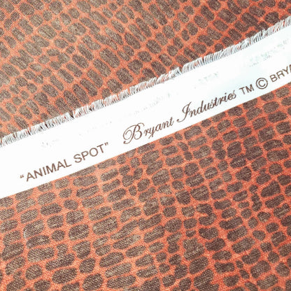 Orange Gray Upholstery Fabric | Textured Animal Print | 54" By The Yard