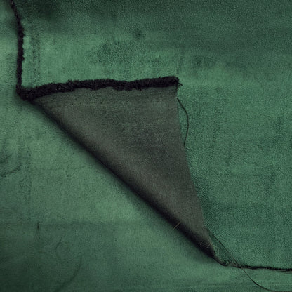BRUSHED SUEDE UPHOLSTERY FABRIC HUNTER GREEN